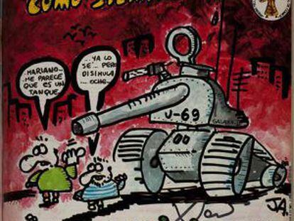Portada de la revista 'El Papus' sobre el 23F.