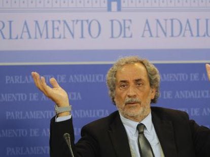 Jos&eacute; Chamizo, en un acto como defensor en marzo de 2012.