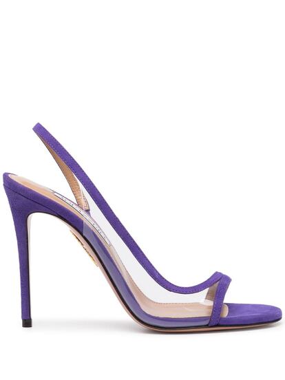 Las sandalias Nude de Aquazzura, hechas de ante sedoso, casi ni se notan y son un accesorio perfecto para salir por la noche. Precio: 1.035 euros.
