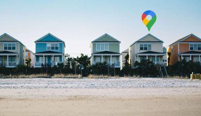 Casa de la playa en Google Maps.