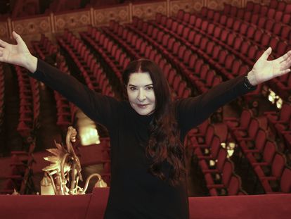 La artista serbia Marina Abramovic este lunes en el Gran Teatre del Liceu. Quique García (EFE)