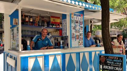 Kiosco de horchata Miguel y José en El Retiro.
