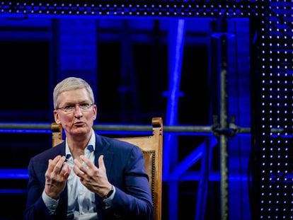 Tim Cook, en el Startup Fest en Amsterdam.