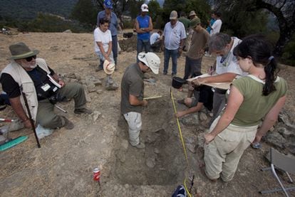 Catas arqueológicas realizadas este verano en el cortijo de El Marrufo (Jerez).