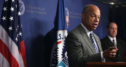 El secretario de Seguridad Nacional, Jeh Johnson durante la comparecencia