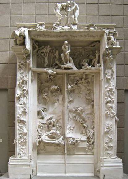 'La porta de l'infern', de Rodin, com es mostra al seu museu de París.