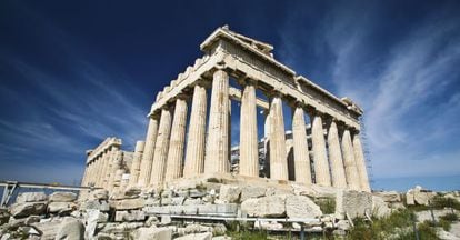 El Partenón, en la Acrópolis de Atenas ( Grecia).