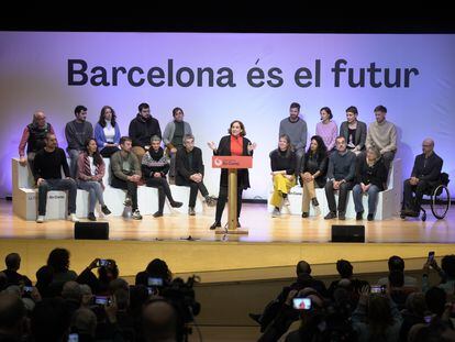 Ada Coñau presenta el equipo de candidatos de Bcn en Comu para las municipales del próximo mayo en barcelona
