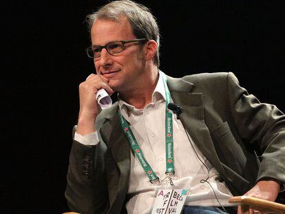 George Packer durante una de sus conferencias en el Tribeca Film Festival.
