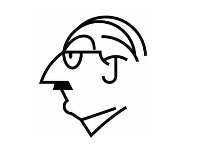L’inconfusible perfil de Joan Fuster inspirà el dissenyador Dani Nebot per fer el logotip de l’Any Fuster de la Generalitat Valenciana.