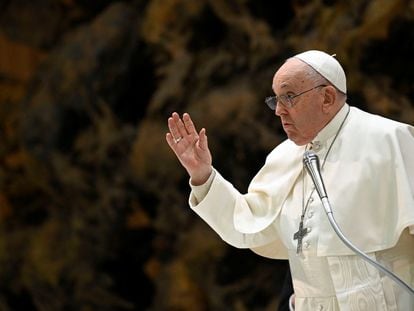 El papa Francisco, durante una audiencia general este miércoles en el Vaticano.