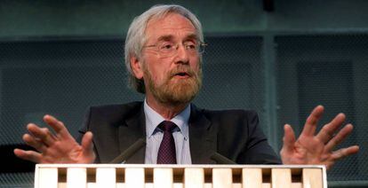 Peter Praet, miembro del Consejo Ejecutivo del BCE, la semana pasada en un evento celebrado en Madrid. 