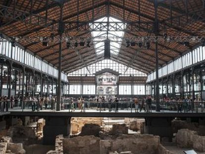 El nuevo centro cultural del Born, con las ruinas de las casas en la Guerra de Secesi&oacute;n.