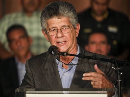 El ex presidente de la Asamblea Nacional, Henry Ramos Allup, el pasado mes de julio en Caracas.