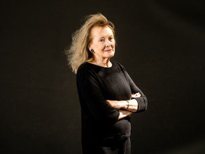 La escritora francesa Annie Ernaux, en la presentación del Festival Internacional del Libro, en Edimburgo (Reino Unido) en 2019.