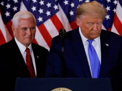 El presidente de EE UU, Donald Trump, y el vicepresidente, Mike Pence.