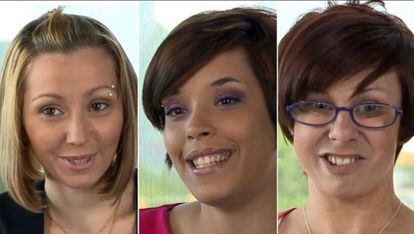 Amanda Berry, Gina DeJesus y Mivhelle Knight, las jóvenes secuestradas en Cleveland.