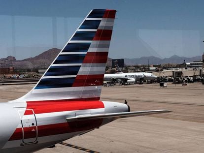 Imagen de archivo de aviones de American Airlines en EEUU.