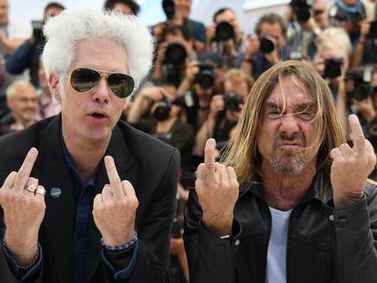 Jim Jarmusch (izquierda) e Iggy Pop, en Cannes. ANNE-CHRISTINE POUJOULAT AFP