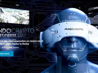Página promocional de Mundo Crypto.