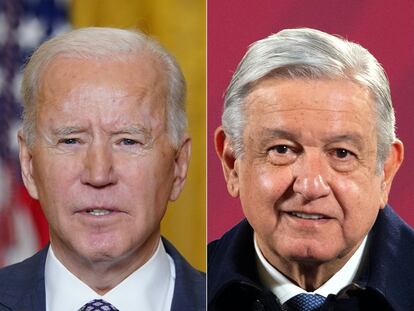 El presidente de los Estados Unidos, Joe Biden y el de México, Andrés Manuel López Obrador