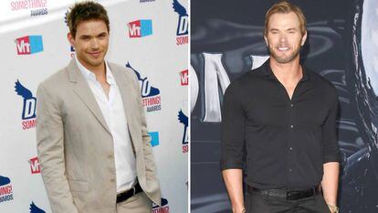 Kellan Lutz, en 2008 (izquierda) y en 2018 (derecha).