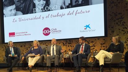 Rafael Albarrán (EY), Esther Esteban (Club Conecta), Julián Garde (UCLM), Juan Carlos Tejeda (CEOE) y  Rosario Sierra (Linkedin).