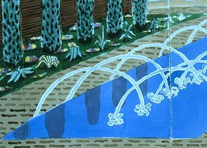 <i>Andalucía. Fuentes. Córdoba </i><b>(2004),</b> de David Hockney.