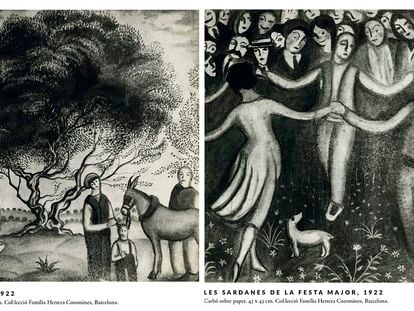 'Els pagesos' y 'Les sardanes de la festa major', los dibujos de Dalí robados en un piso de Barcelona.