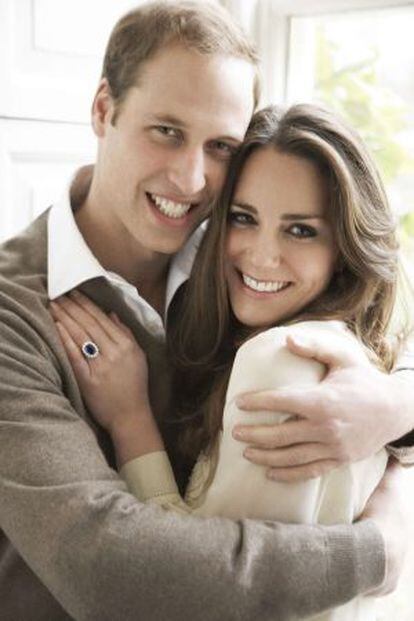 Retrato del príncipe Guillermo y Kate Middleton, en 2010.