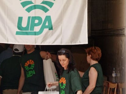 Protesta de agricultores de UPA.