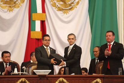 Miguel &Aacute;ngel Mancera, durante el acto oficial