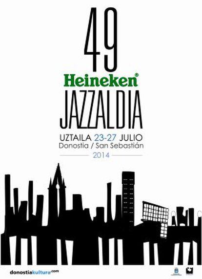Cartel del 49º Heineken Jazzaldia de San Sebastián realizado Carolina Ruiz y Asier Nazabal