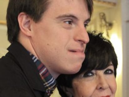 Concha Velasco y Rodrigo Raimondi este miércoles en el Arriaga.