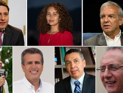 Los nuevos ministros del Gobierno de Gustavo Petro: Mauricio Lizcano, Yesenia Olaya, Ricardo Bonilla, Jhenifer Mojica, Luis Fernando Velasco, William Camargo y Guillermo Alfonso Jaramillo.