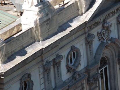 Fachada de la sede del Tribunal Supremo en Madrid.