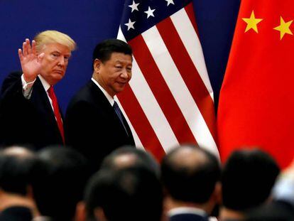 El presidente de EE UU, Donald Trump, y su homólogo Xi Jinping en un encuentro en Pekín en noviembre de 2017.