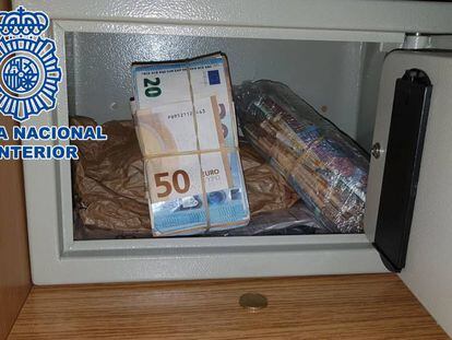 Dinero incautado a los narcos en la Operación Málaga.