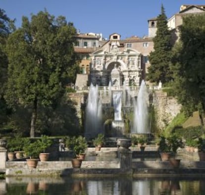 Jardines y fuentes de Villa d'Este, en Tívoli (Italia).