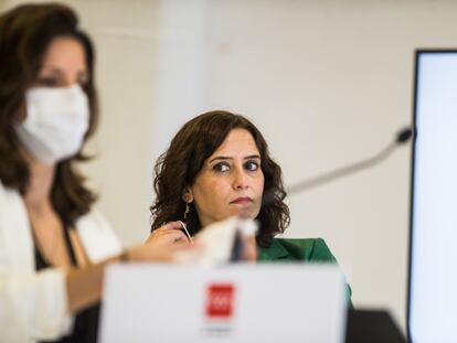 La presidenta de la Comunidad de Madrid, Isabel Díaz Ayuso, durante un acto en la última semana.