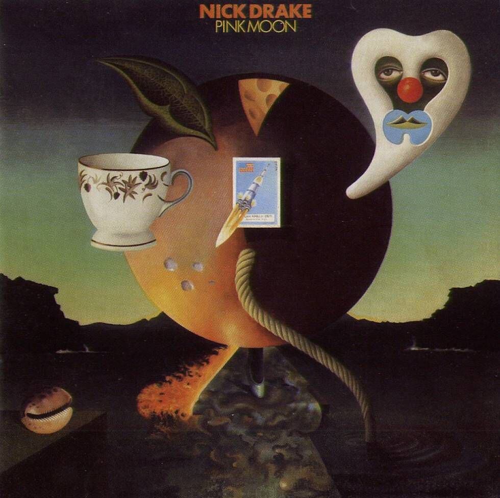 Portada de 'Pink moon', disco de Nick Drake, que no fue bien recibido ni por los expertos ni por el público. Hoy no para de ser reivindicado.