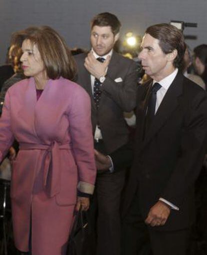 Ana Botella y José María Aznar, el lunes.