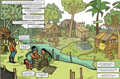 Viñetas sobre Nicaragua, de Cristina Durán y Miguel Ángel Giner, para el cómic 'Viñetas de vida'