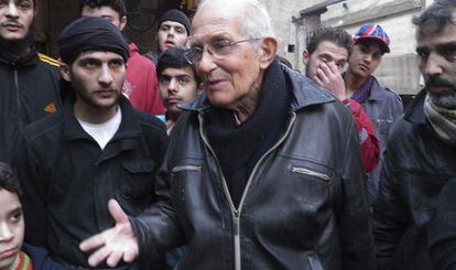 El padre jesuita Frans Van Der Lug, el pasado 29 de enero en Homs. 