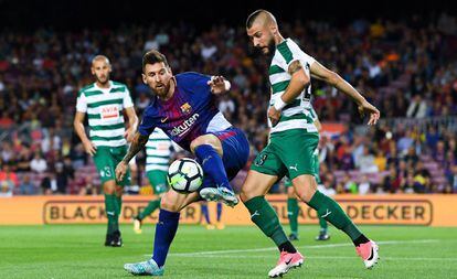 Messi, en el partido contra el Eibar.