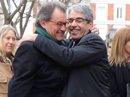 Homs y Mas este lunes en Madrid camino al Tribunal Supremo.