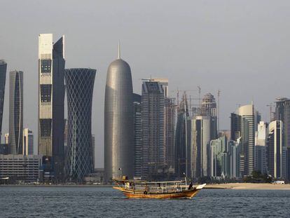 Rascacielos del distrito financiero de Doha, Qatar.