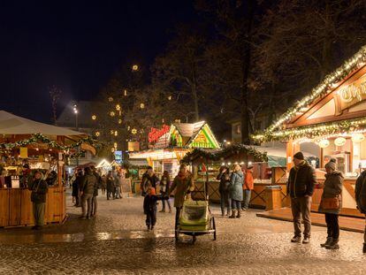 El mercadillo de Navidad de Durlach en Baden-Wurttemberg, Alemania.