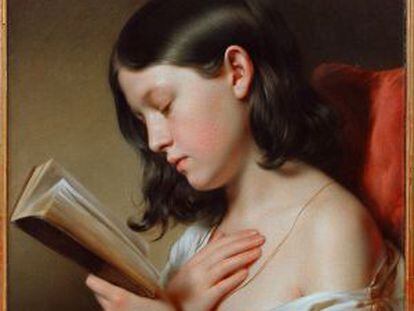 'Niña leyendo' (1850) de Franz Eybl.
