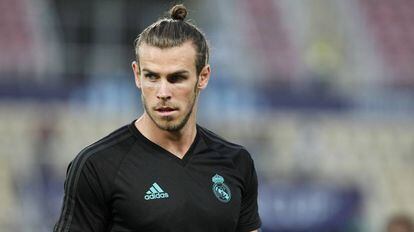 Bale, en el entrenamiento del lunes.